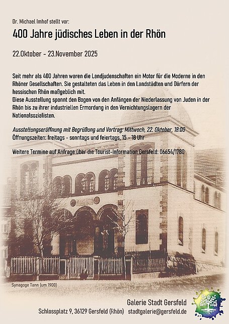 Flyer 400 Jahre jüdisches Leben in der Rhön